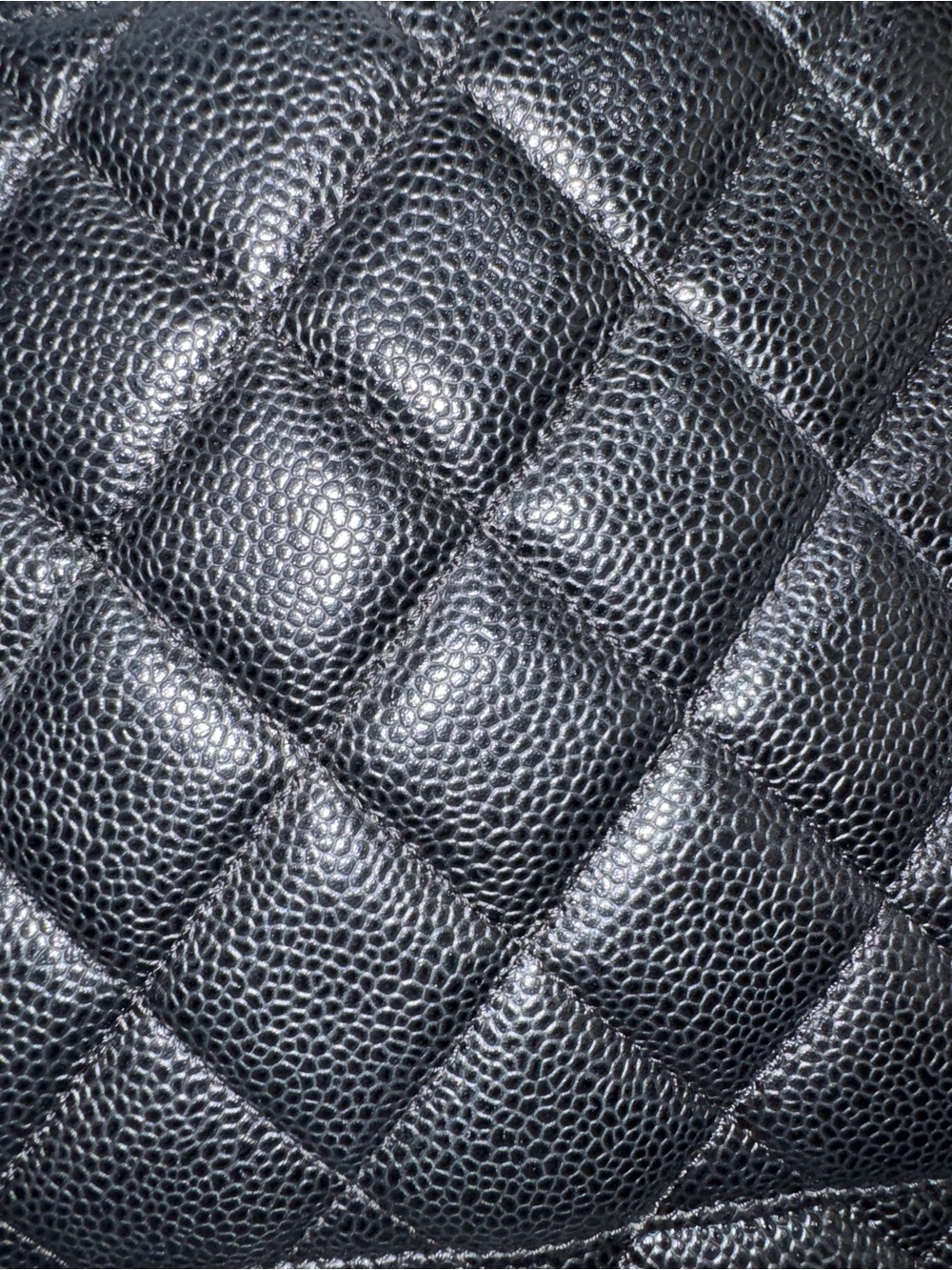 CHANEL Medallion Black Quilted Caviar Leather Vintage Shoulder Tote with Gold CC - Picture 14 of 16